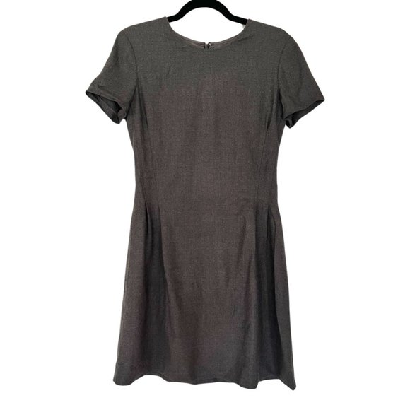 NWOT Theory Wool Corset Tee Dress in Dark Charcoal, Size 4 - Picture 4 of 7